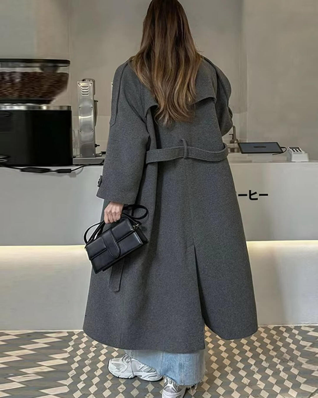 Alicia Gray Belted Long Coat - Women's Fall and Winter Outerwear - Image 3