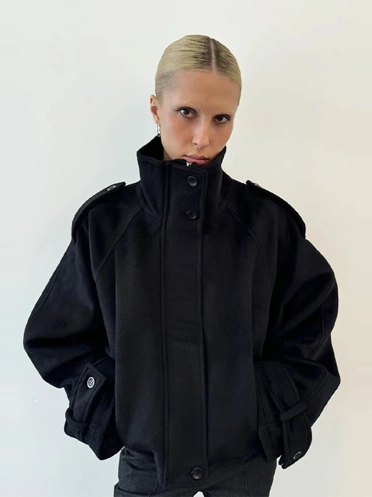 Fiona Cropped Coat - Women's Fall and Winter Outerwear - Image 2