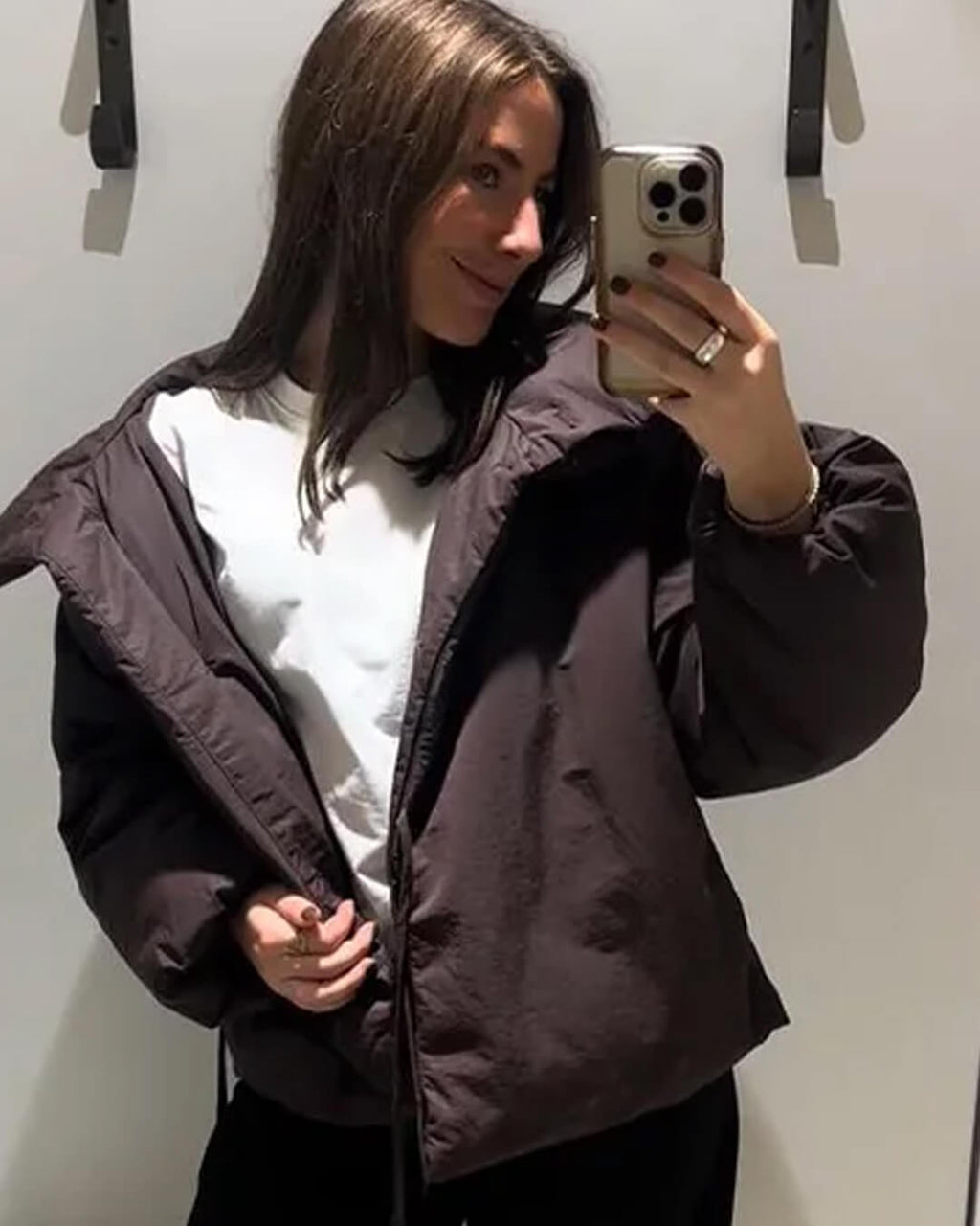 Suzy High Collar Tie-Up Puffer Jacket - Women's Fall and Winter Outerwear - Image 5