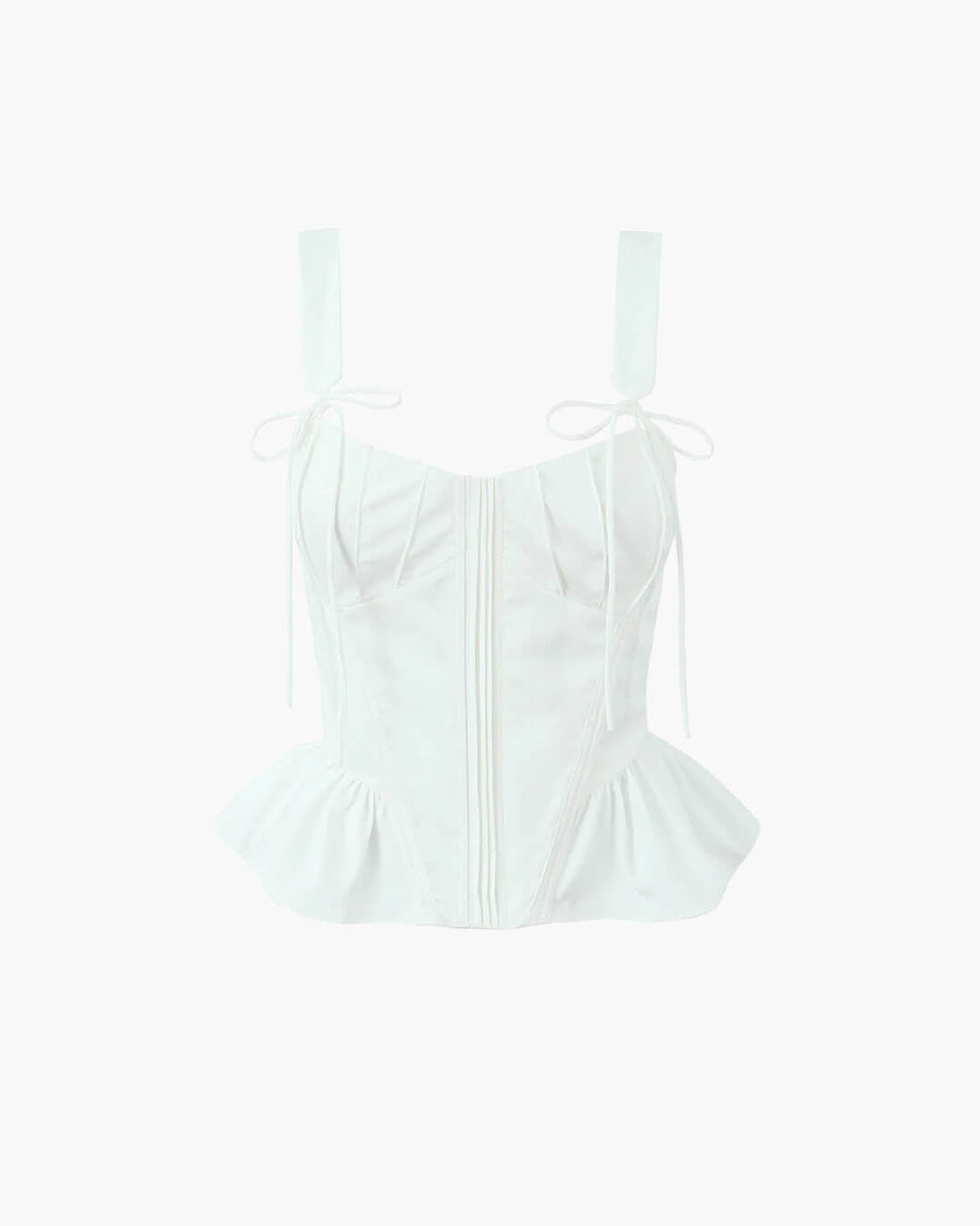 Karley Ruffled Hem Corset Top - Women's Everyday Fashion Top - Image 2