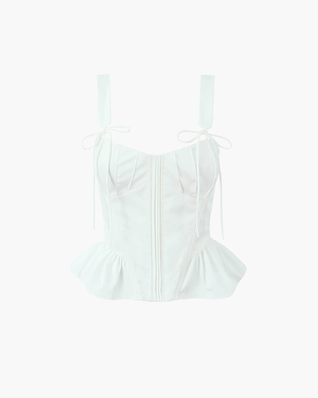Karley Ruffled Hem Corset Top - Women's Everyday Fashion Top - Image 2