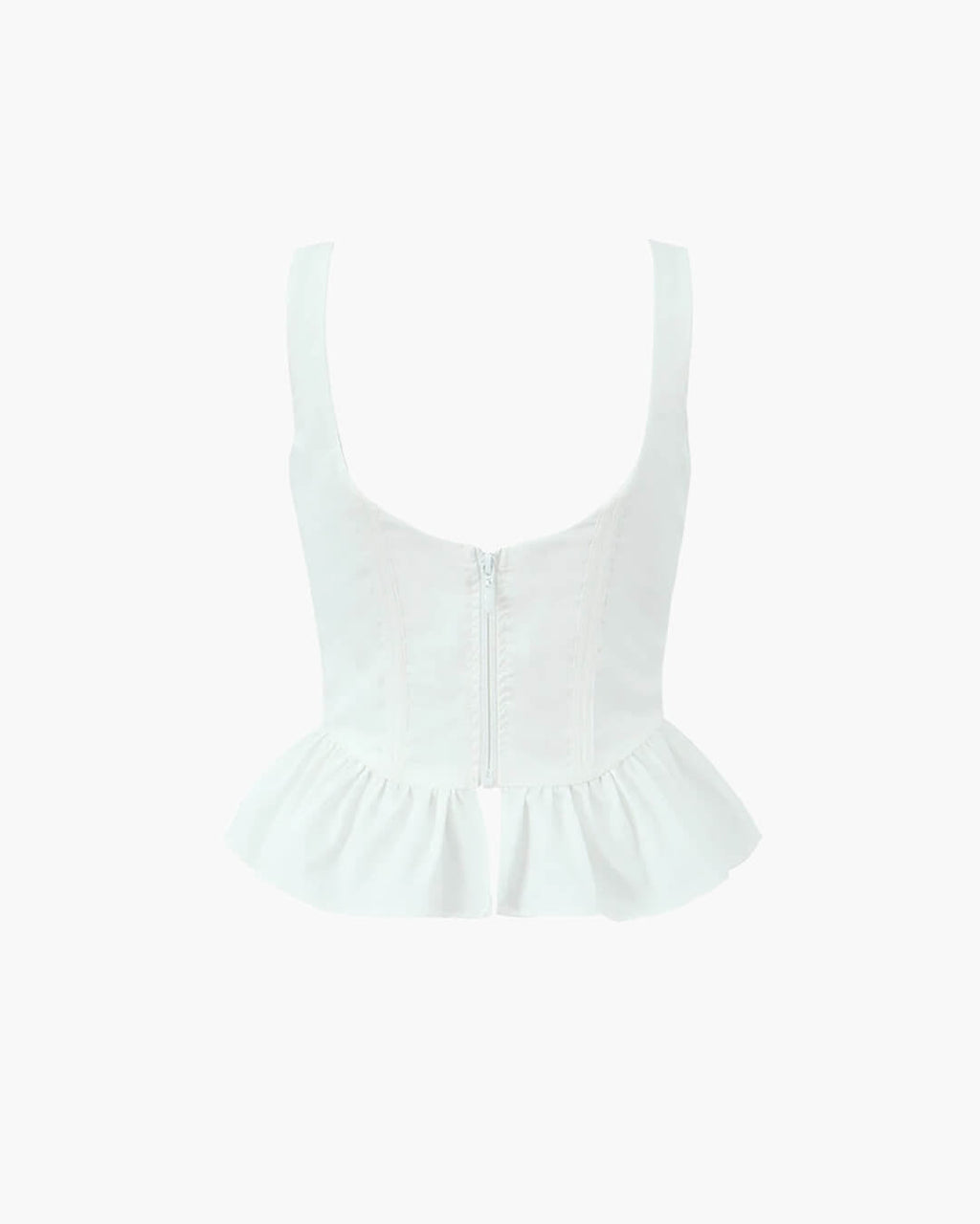 Karley Ruffled Hem Corset Top - Women's Everyday Fashion Top - Image 3