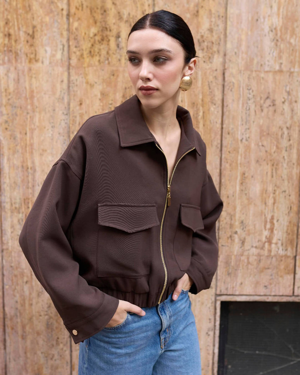 Zoey Zip Up Pocket Jacket - Women's Fall and Winter Outerwear - Image 5